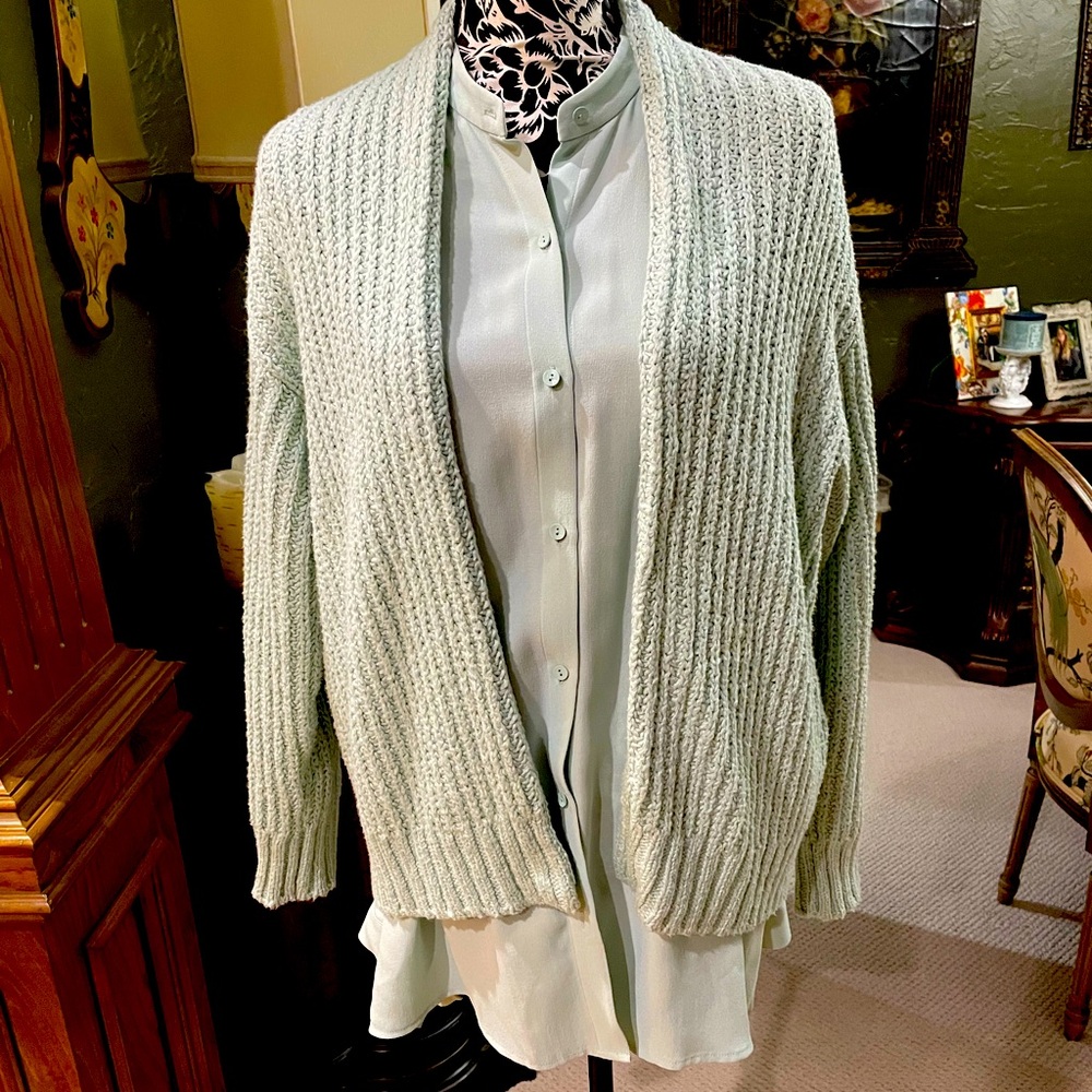 Eileen Fisher top/cardigan set